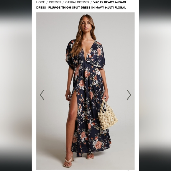 Brand: Showpo | Size: US 0 | Color: Navy Multi Floral - Picture 5 of 7